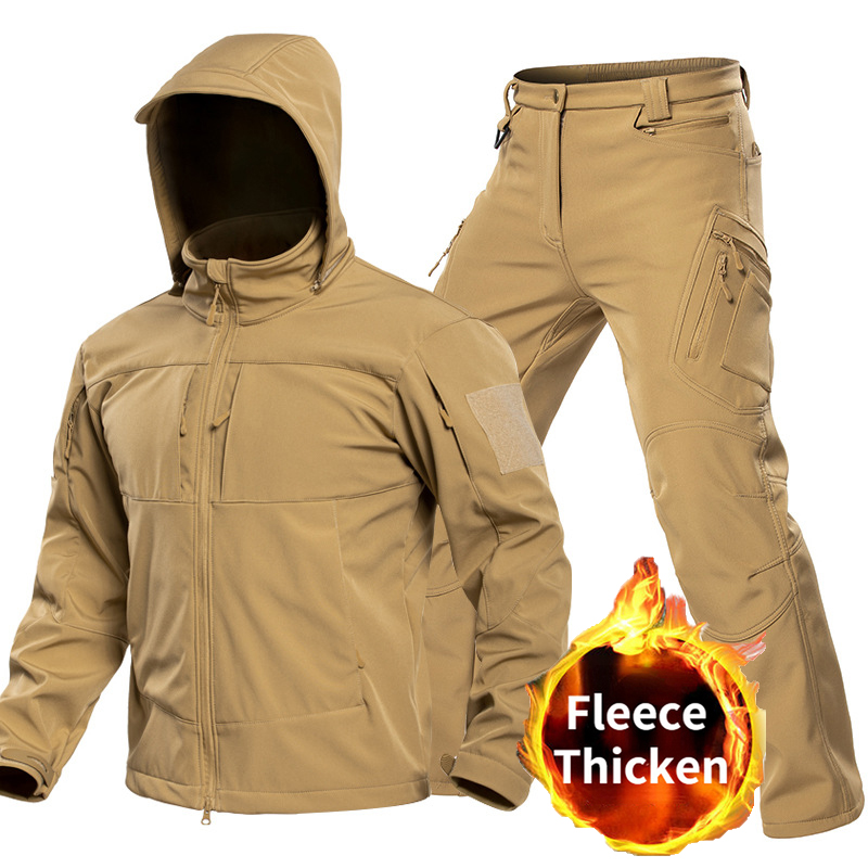 Outdoor Camping Kit - Combinaison tactique softshell pour homme, veste