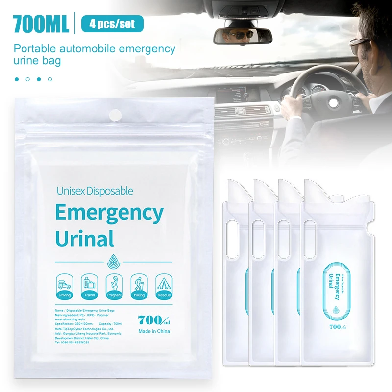 Bivvy Bag Emergency - Sacs d'Urine de Voiture Portables d'Urgence,