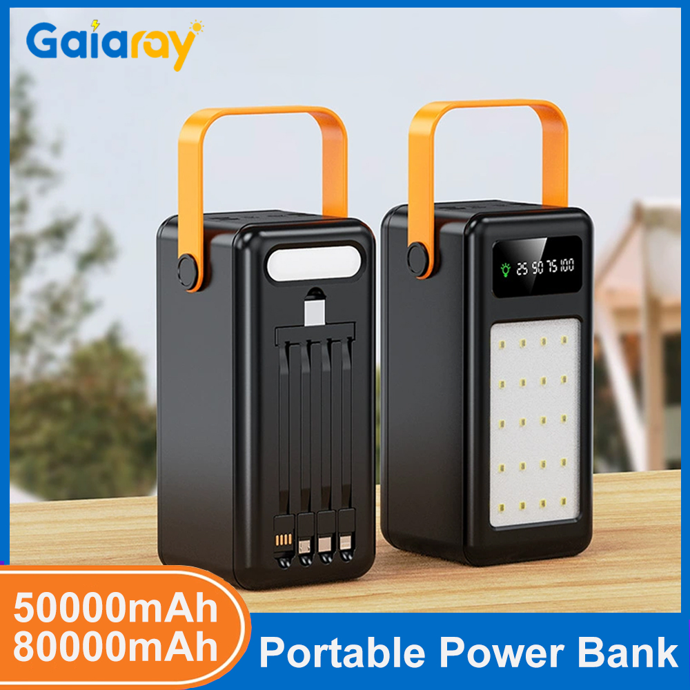 Outdoor Camping Kit - Banque d'alimentation portable 50000mAh 80000mAh, charge