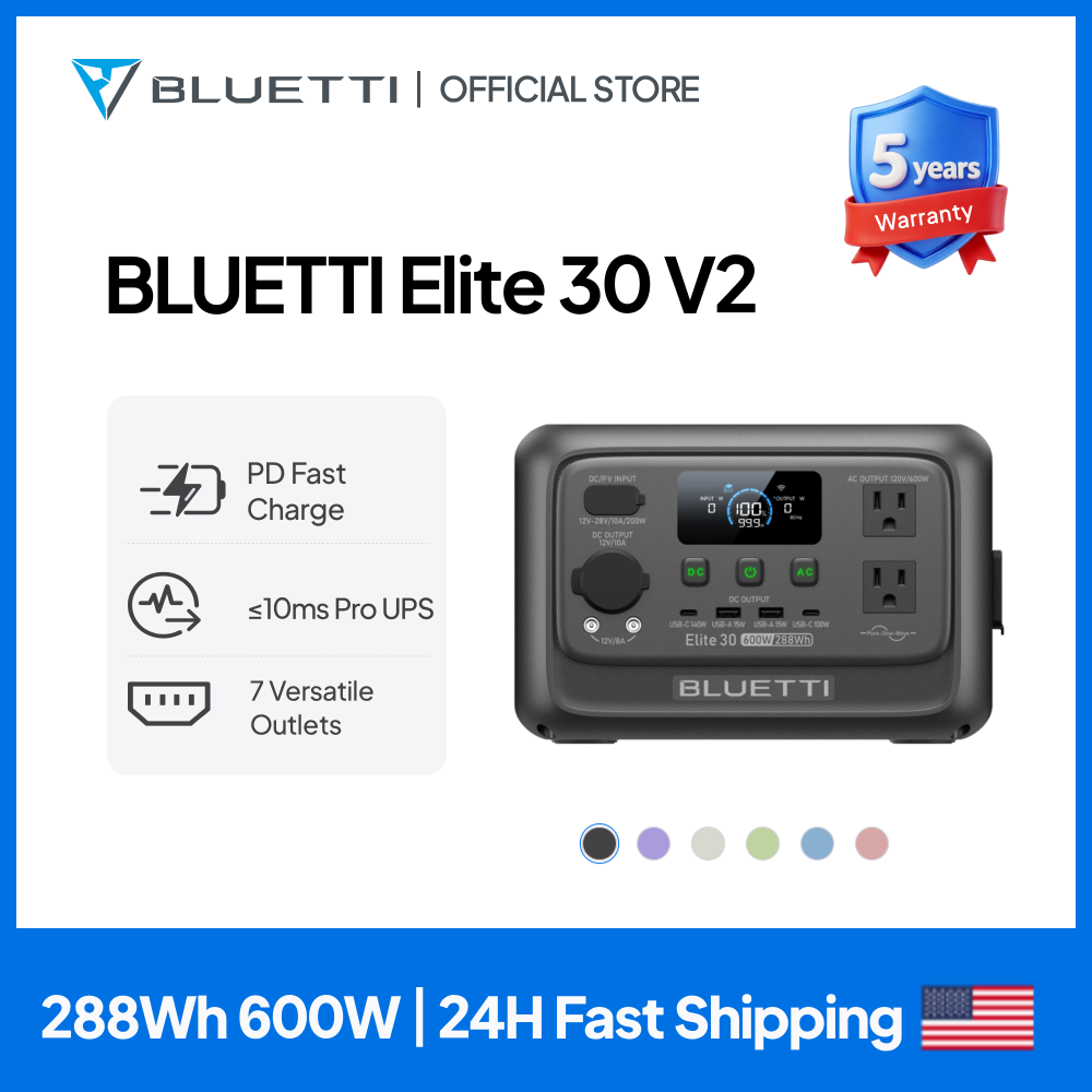 Outdoor Camping Kit - 【Renouvellement】Centrale électrique portable BLUETTI Elite 30