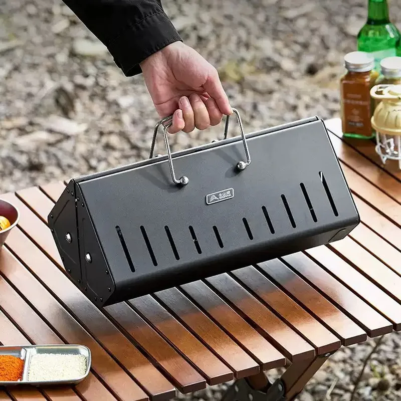 Outdoor Camping Stove Wood - Barbecue portable pliable au charbon de