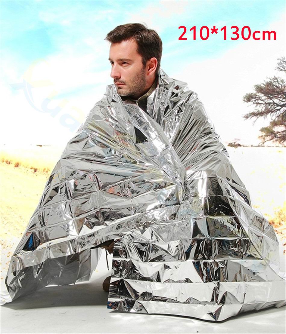 Emergency Mylar Blanket - Couverture d'urgence en plein air, Kit