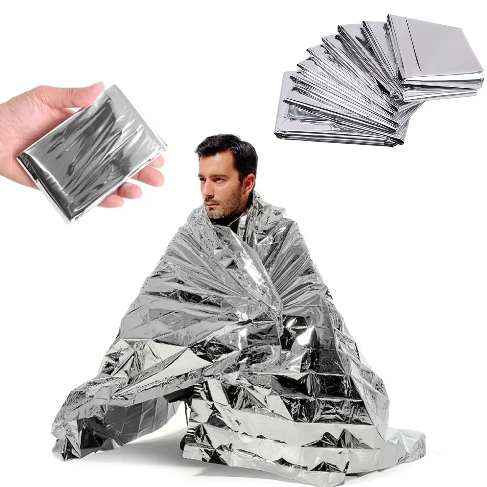 Emergency Mylar Blanket - Couvertures thermiques d'urgence en Mylar -