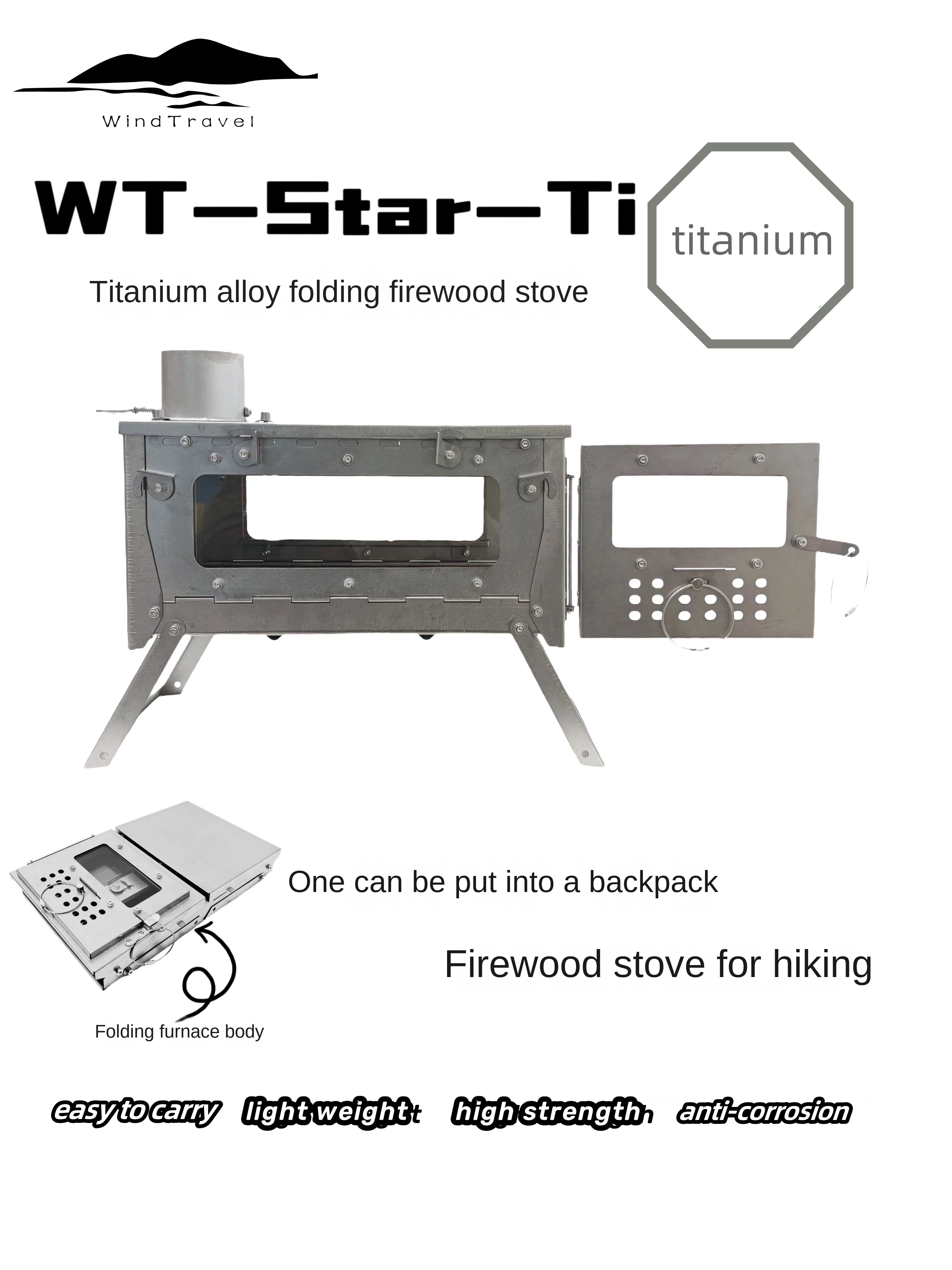 Outdoor Camping Stove Wood - WT Star-Poêle à bois de chauffage