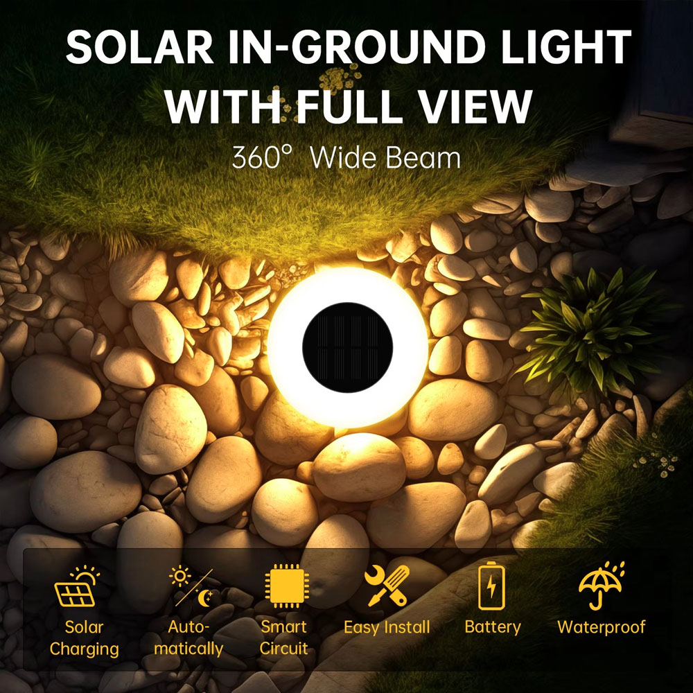 Outdoor Camping Decke - Lampes solaires au sol 14 LED,