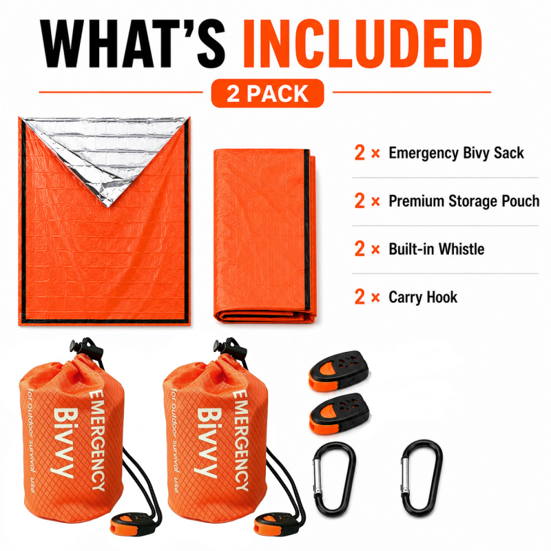 Lot de 2 sacs de couchage d'ur - Bivvy Bag Emergency avis et prix