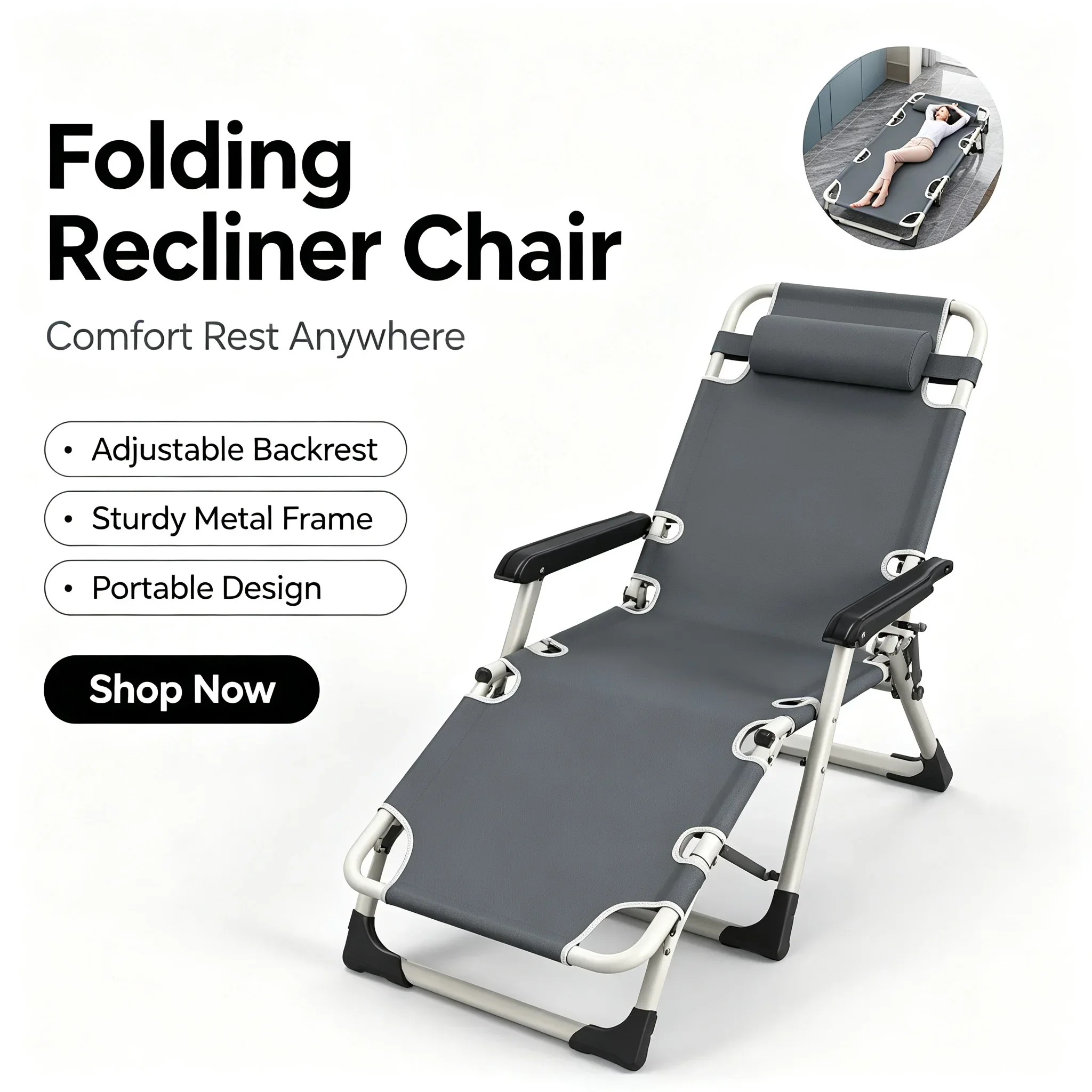 Chaise longue pliante double u - Outdoor Camping Recliner avis et prix