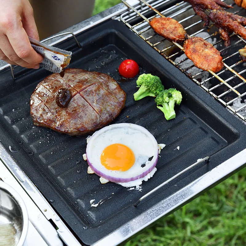 Nouveau gril en acier inoxydab - Outdoor Camping Griddle avis et prix