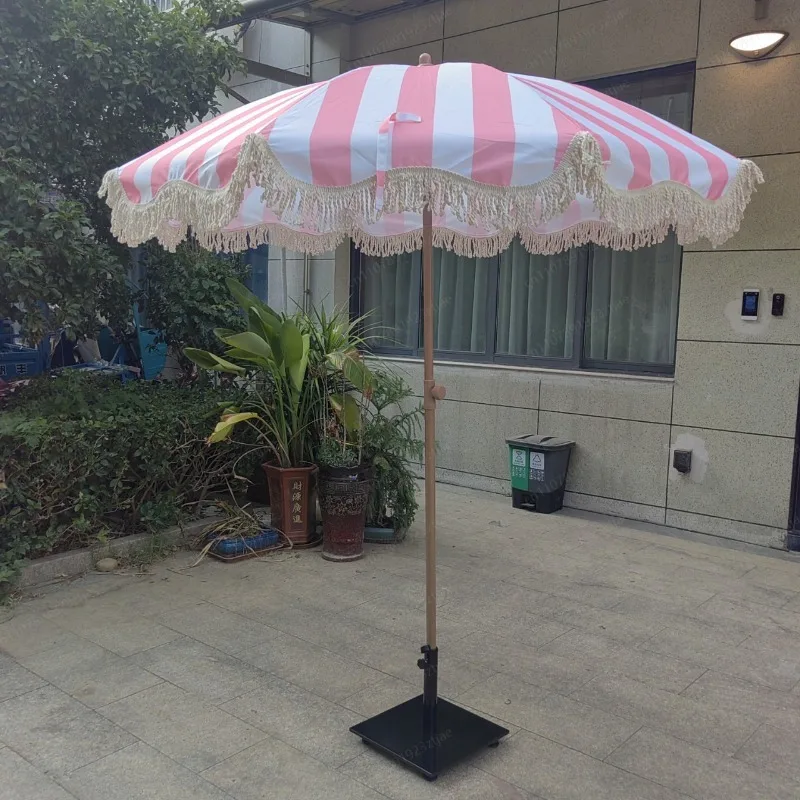 Parasol de marché avec pompon, - Outdoor Camping Decke avis et prix