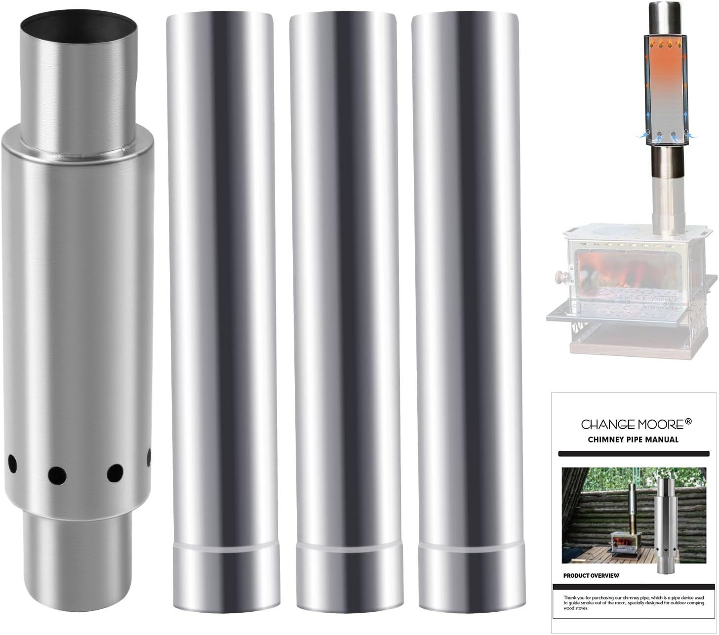 CHANGE MOORE – ensemble de tuy - Outdoor Camping Stove Wood avis et prix