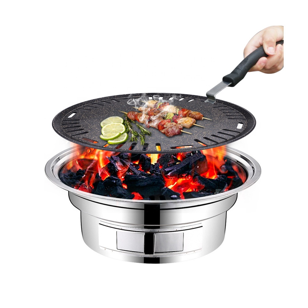 Plaque de Barbecue ronde en al - Outdoor Camping Korea avis et prix